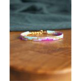 Mojo Jewellery Pembe Lila Canlı Renkler Miyuki Tasarım Bileklik