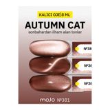 MOJO Kalıcı Oje Kedi Gözü Autumn Cat 381 Kahverengi 8 ml – Uzun Süre Kalıcı Manikür Rengi