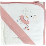 Mojo Kız Bebek Tavşanlı Banyo Havlusu 9871 Pudra