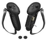 MOJOXR Yükseltilmiş Kontrolör Kavrama Kapağı ve Joystick Kapakları Quest 3 ile Uyumlu, VR Aksesuarları Silikon Koruyucu Kavrama Kılıfı, Pil Açma Koruyucu ve Ayarlanabilir Mafsal Kayışı (Siyah)
