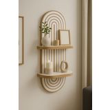 moka park avm Arya dekoratif duvar rafı balkon dekor rafı mdf beyaz 70*20 cm