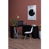 moka park avm Flor Çok Amaçlı Açılır Kapanır Dekoratif Çalışma Masası Siyah Dolaplı