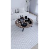 Moka Park AVM Katlanır Ayaklı Yuvarlak Pratik Yer Sofrası Mutfak Sofrası 103 cm - Ceviz