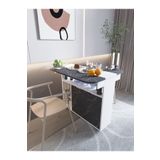 moka park avm Kelebek Yemek Masası Mutfak Masası Katlanır Pratik Tekerlekli Siyah