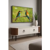 moka park avm Linea Ovallı Çıtalı Şık ve Fonksiyonel Tasarım TV Ünitesi – 120 cm