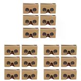 Mokamika 18Pcs 3D Gözlük İçin Karton V2 Vr 4.5-6 Akıllı Telefon + Kafa Bandı
