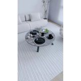 Mokapark Avm Gri 90 cm Katlanır Ayaklı Yuvarlak Yer Sofrası