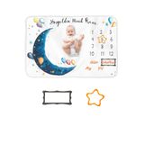 Moky Design Bebek Anı Battaniyesi Polar, Yenidoğan Aylık Konsept Fotoğraf Çekim Battaniye Örtüsü
