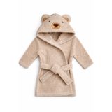 Moky Design Kapüşonlu Ayı Desenli %100 Pamuk Bebek Bornozu, Yenidoğan Baby Shower Hediyeleri