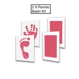 Moky Design Pembe Temassız Bebek El ve Ayak İzi, Mürekkep & Pati Baskı Seti, Yeni Doğan Kız Bebek Hediyesi