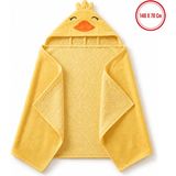 Moky Design Yenidoğan Bebek Havlusu, Kapüşonlu Çocuk Banyo Deniz Plaj Havuz Havlu Bornoz, Pamuk, 140X70CM 0-5yaş - Sarı