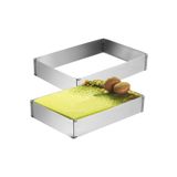 mold shop Mold Chef Dikdörtgen Ayarlanabilir Kek Pasta Kalıbı Derinlik 6cm