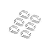 mold shop Mold Chef Mini Oval Pasta Kek Kalıbı Çap 4,5cm Uzunluk 6,7 Cm Derinlik 2,5cm 6 Adet