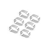 mold shop Mold Chef Mini Oval Pasta Kek Kalıbı Çap 4,5cm Uzunluk 6,7 Cm Derinlik 2,5cm 6 Adet