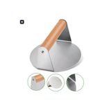 moldchef Mold Chef Ağşap Saplı Paslanmaz Çelik 14 Cm Burger Pres Hamburger Pres Köfte Pres Aparatı