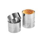 moldchef Mold Chef Yuvarlak Hamburger Ekmeği Pişirme Kalıbı Çap 10 cm 6 LI Set