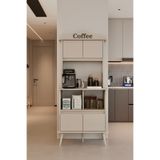 moldesan Forme MDF bej raflı kahve köşesi 172 cm