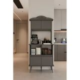 moldesan Forme MDF gri raflı kahve köşesi 172 cm