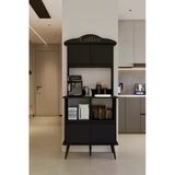 moldesan Forme MDF siyah raflı kahve köşesi 172 cm