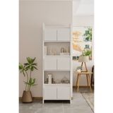 MOLDESAN INTERİOR DESİGN Modo MDF beyaz Raflı Kapaklı Kitaplık 176 cm