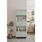 MOLDESAN INTERİOR DESİGN Modo MDF mint yeşili Raflı Kapaklı Kitaplık 176 cm