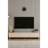 Moldesan Mila bej Mdf 200 cm Tv Ünitesi Raflı,kapaklı,ayaklı