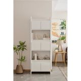 moldesan Modo MDF beyaz Raflı Kapaklı Kitaplık 176 cm