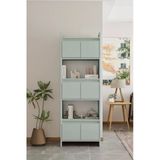 moldesan Modo MDF mint yeşili Raflı Kapaklı Kitaplık 176 cm