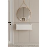 Moldesan Noir Mdf Duvara Monte Dresuar 50 cm - Beyaz
