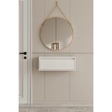 Moldesan Noir Mdf Duvara Monte Dresuar 90 cm - Beyaz