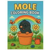 Mole Coloring Book: 50 Cute and Fun Garden Adventures of the Little Mole: Relaxing and Creative Coloring for Kids and Adults