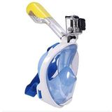Molee Tauchmaske, Schnorchelmaske Vollmaske Easybreath Vollgesichtsmaske 180 derece görüş, Dalgıç gözlüğü Schnorchel Anti-sabitleme & Anti-Leak yetişkinler ve çocuklar için ek Atemroehren Kulak tıkacı ve saklama çantası Anti-Fog S/M