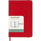 Moleskine 18 Monate Wochen Notizkalender 2025/2026, P/a6, 1 Wo = 1 Seite, Rechts Linierte Seite, Fes - Renkli