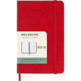 Moleskine 18 Monate Wochen Notizkalender 2025/2026, P/A6, 1 Wo = 1 Seite, Rechts Linierte Seite, Fes