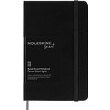 Moleskine Akıllı dizüstü bilgisayar, akıllı yazma sistemi, dijital akıllı not defteri, sabit kapaklı, çizgili sayfalar ve pratik lastik kilitli, cep formatı 9 x 14, renk: siyah