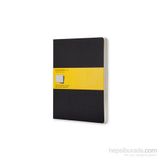 Moleskine Cahier 3'lü Siyah Kareli X-Large Ciltli Defter