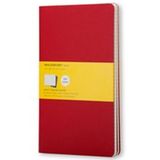 Moleskine CH112 Cahier Kırmızı Kareli Cep Boy 3'lü Defter