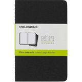 Moleskine Chaier 3'lü Günlük Defter Çizgisiz Cep Boy 9X14 cm 64 Sayfa Siyah
