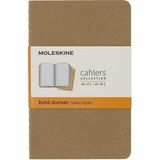 Moleskine Chaier Çizgili Cep Boy 9x14 cm 64 Sayfa Kraft 3'lü Günlük Defter