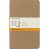 Moleskine Chaier Çizgili L Boy 13x21 cm 80 Sayfa Kraft 3'lü Günlük Defter