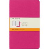 Moleskine Çizgili Cahier Not Defteri 3'lü Set L Boy Kinetik Pembe - Ana Renkler
