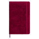 Moleskine Çizgili not defteri, sınırlı sayıda kadife koleksiyonu, elastik kilitli sert kapak, renk pembe, büyük formatta, 144 sayfa
