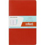 Moleskine Çizgili Volant Not Defteri 2’li Set L Boy Turuncu+Aqua Mavi