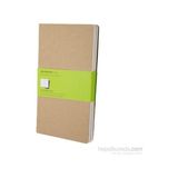 Moleskine Çizgisiz Cahier Not Defteri 3’lü Set L Boy Kraft Kahve