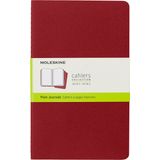 Moleskine Çizgisiz Cahier Not Defteri 3'Lü Set L Boy Yabanmersini Kirmizisi