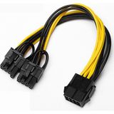 Molex 8 Pin Power Ayırıcı Pci-E Molex 8 Pin Çoklayıcı Kablo 30CM Uzunluk - Siyah