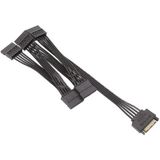 Molex Sata To 5X Power 15 Pin 4977P Güç Çoklayıcı Kablosu Disk Hd