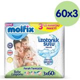 Molfix 7 Adet Izotonik Sulu Bebek Islak Mendil 3X60 Adet