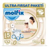 Molfix Bantlı Bebek Bezi 5 Beden Junior 11-18 kg Ultra Fırsat Paketi 132 Adet