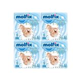 Molfix Bebek Bakım Alt Açma Örtüsü, 4'lü Set, 40 Adet, 60x60 cm, Beyaz